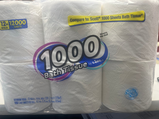 1000 bath tissues toilet paper