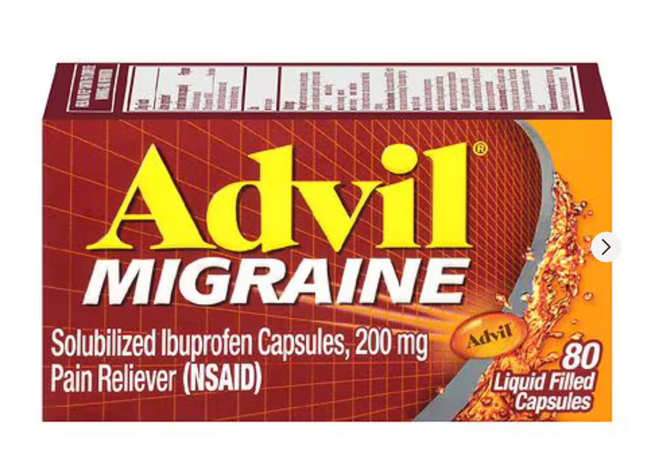 Advil migraine 80 liquid filled capsules