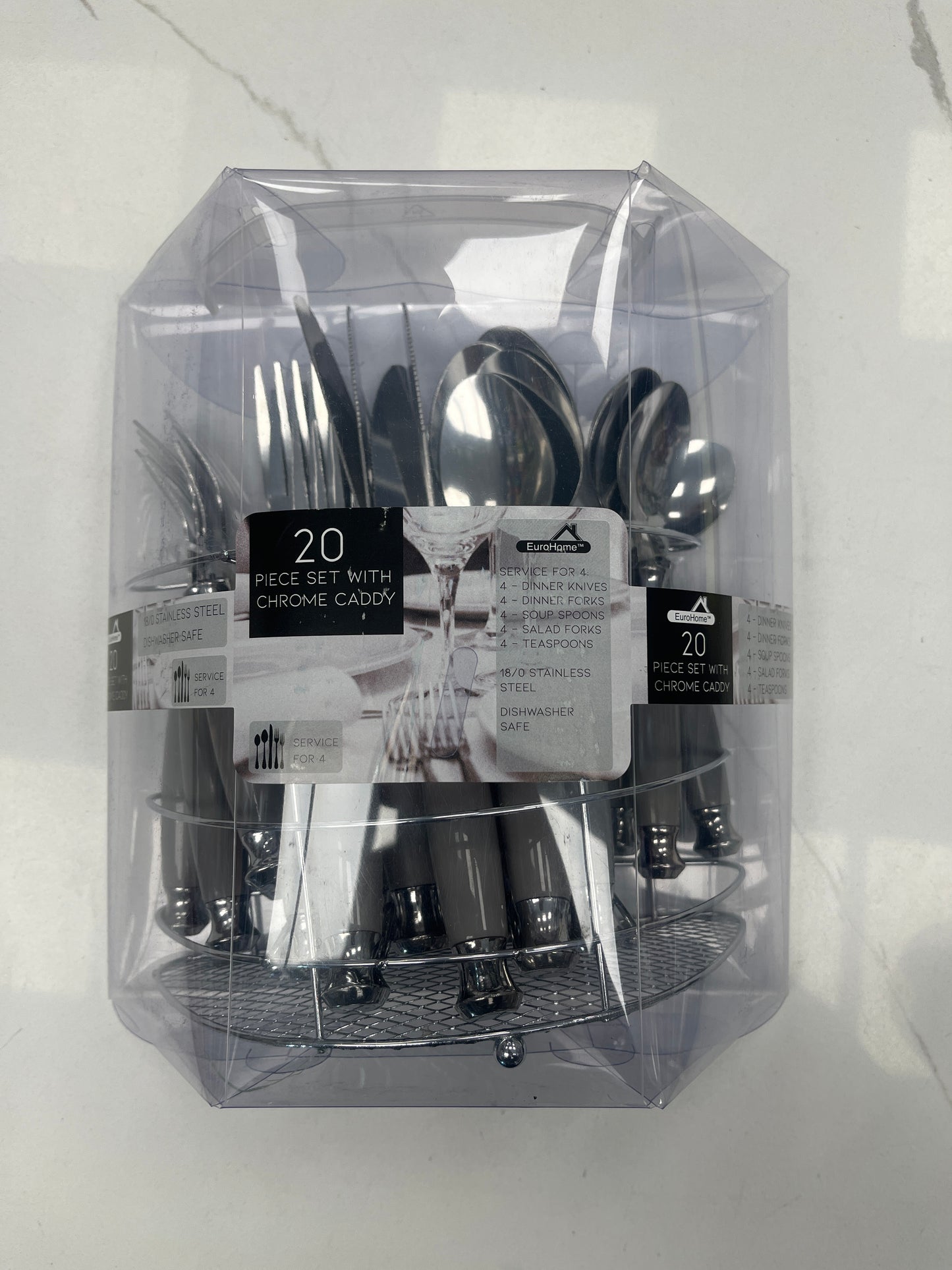20 piece set stainless steel cutler reset