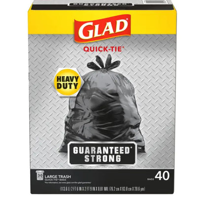 Glad Trash 30 gallons 40 count