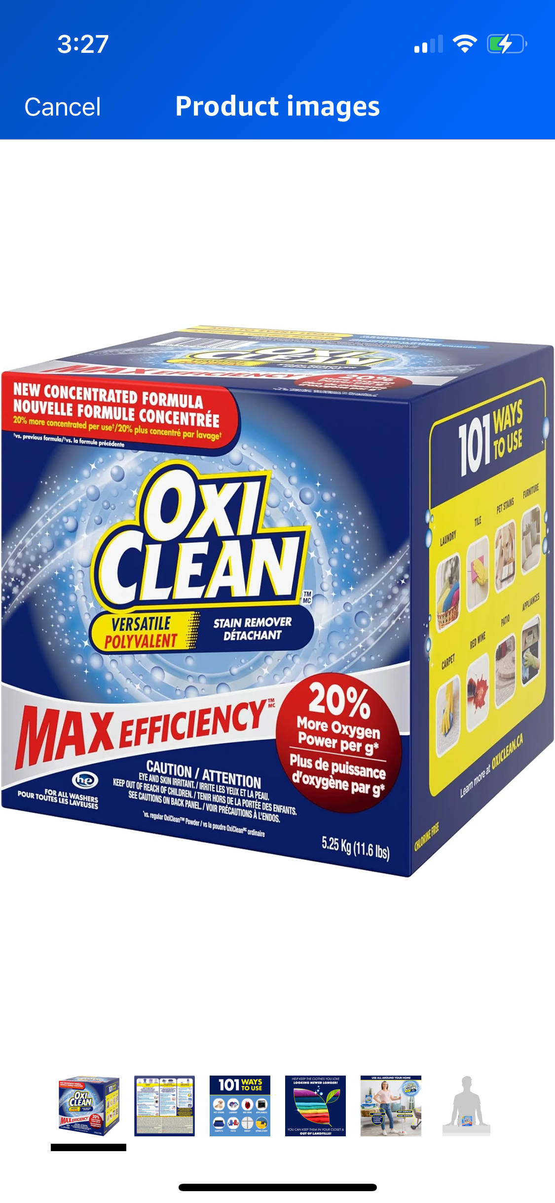 OxiClean powder max 11.6 LBS