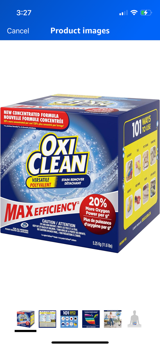 OxiClean powder max 11.6 LBS