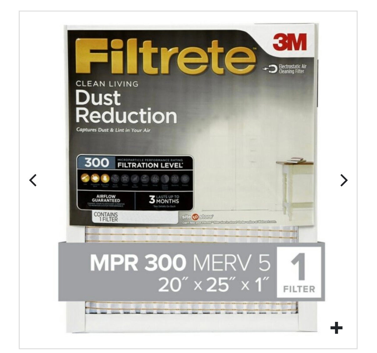 AIR COND FILTER-CENTRAL AIR 20x25x1