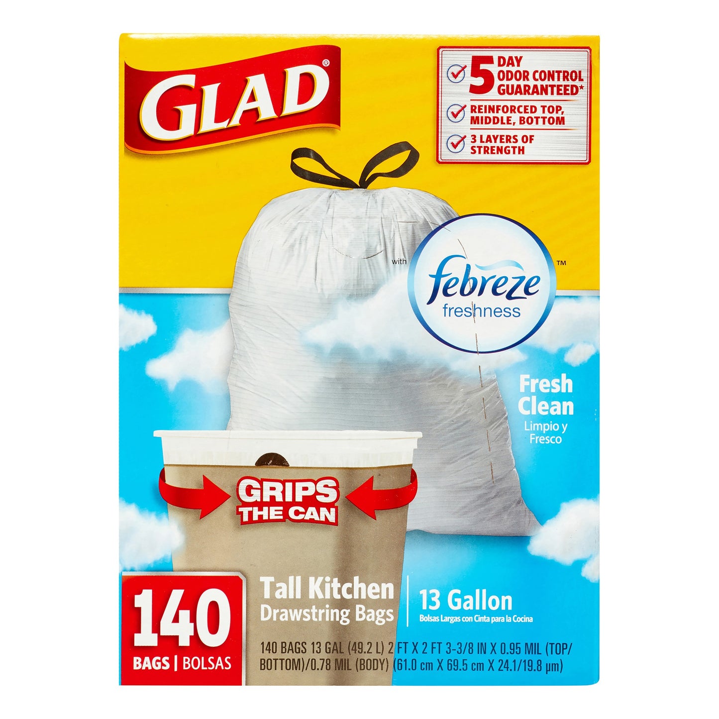 Glad Tlla Kitchen W/F140Bags