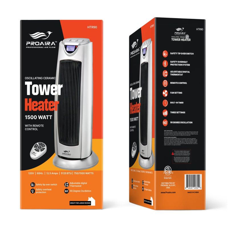 Digital Tower Heater with Remote Control 1500 Watts