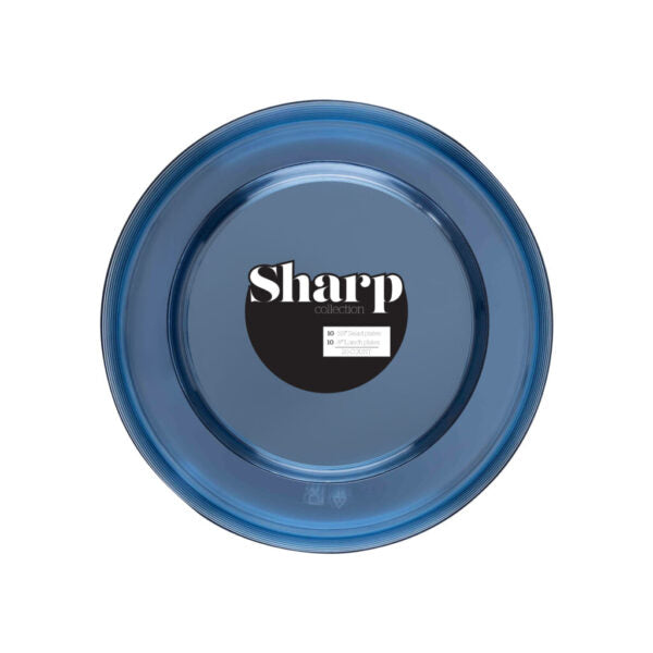 Sharp Blue Transparent 5.5″ & 8″ Combo Plates