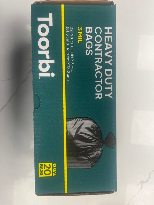 Heavy duty, Contractor bags 3mil 42 gallon