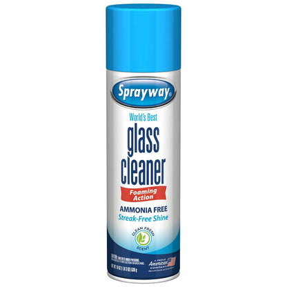 Sprayway Glass Cleaner Foaming Aerosol Spray, 19oz