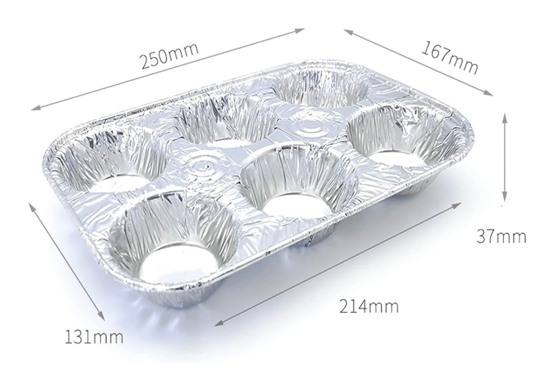Aluminum Muffin tins pan 6 cavity