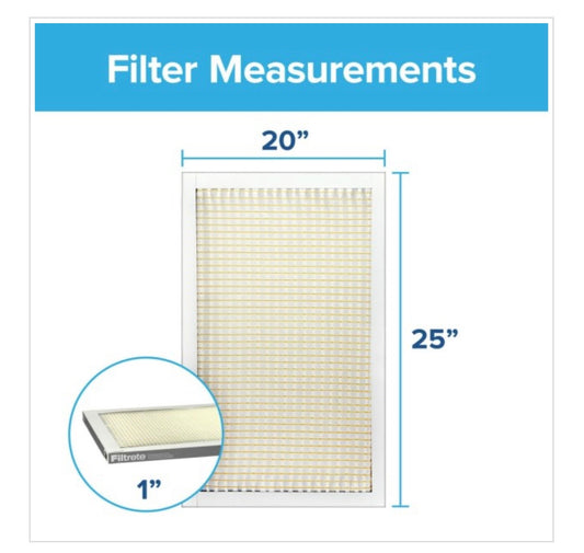 AIR COND FILTER-CENTRAL AIR 20x25x1