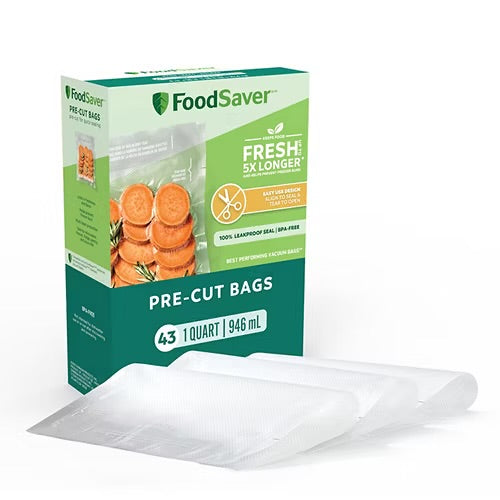 FoodSaver® Quart Pre-Cut Vacuum Seal Bags 43 1 quart