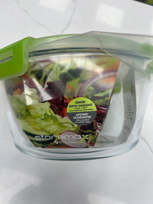 Glass mixing bowl with cover