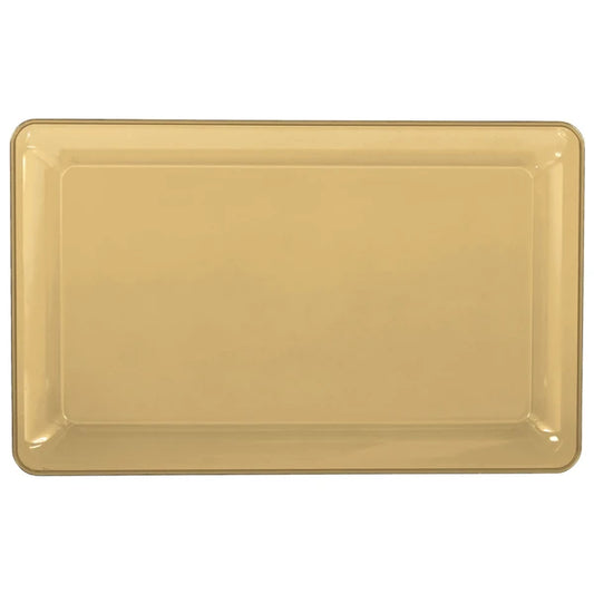Amscan Plastic Tray 11"x18" Gold