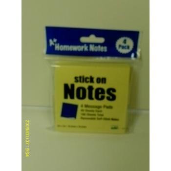Stick On Notes 3x3 4pkYellow