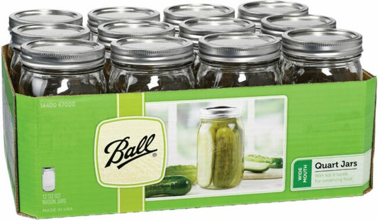 MASON JAR WIDE MOUTH – 32 oz (each)