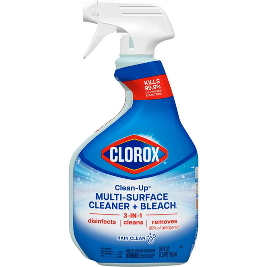 Clorox Clean-Up Multi-Surface Cleaner with Bleach Rain Clean Spray Bottle - 24oz