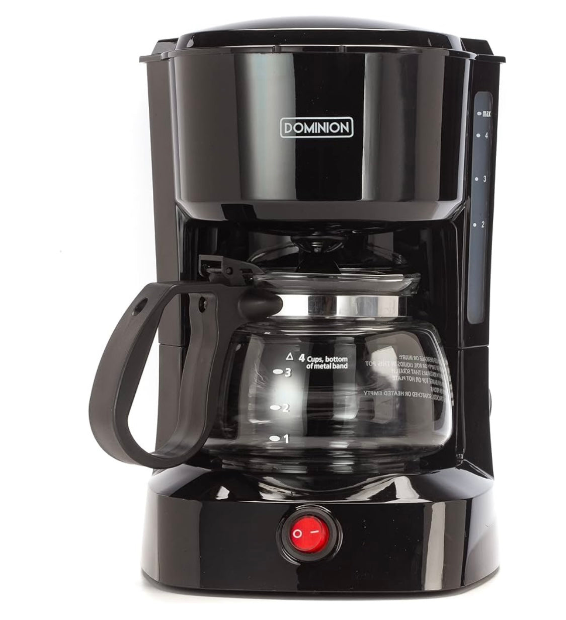 Dominion 4-Cup Coffeemaker Compact Coffee Pot Brewer Machine, Quiet with On/Off LED Indicator Light, Auto Pause Feature, Easy Anti-drip Coffeemaker & Removable Filter Basket for Office/Home