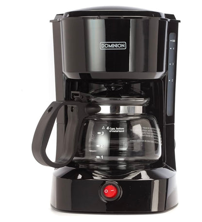 Dominion 4-Cup Coffeemaker Compact Coffee Pot Brewer Machine, Quiet with On/Off LED Indicator Light, Auto Pause Feature, Easy Anti-drip Coffeemaker & Removable Filter Basket for Office/Home