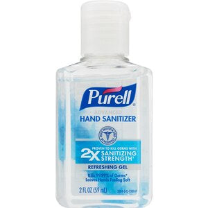 Purell Refreshing Gel Hand Sanitizer, 2 OZ