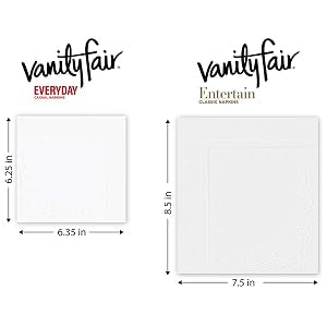 Vanity Fair Everyday Napkins, 200 Count Paper Napkins