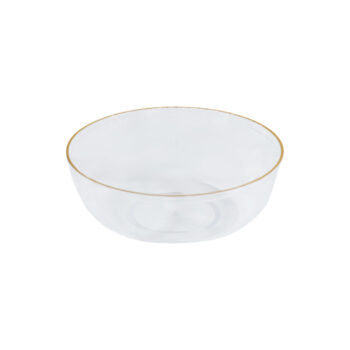 Edge Bowls 6oz Clear with Gold Rim (10 Count)
