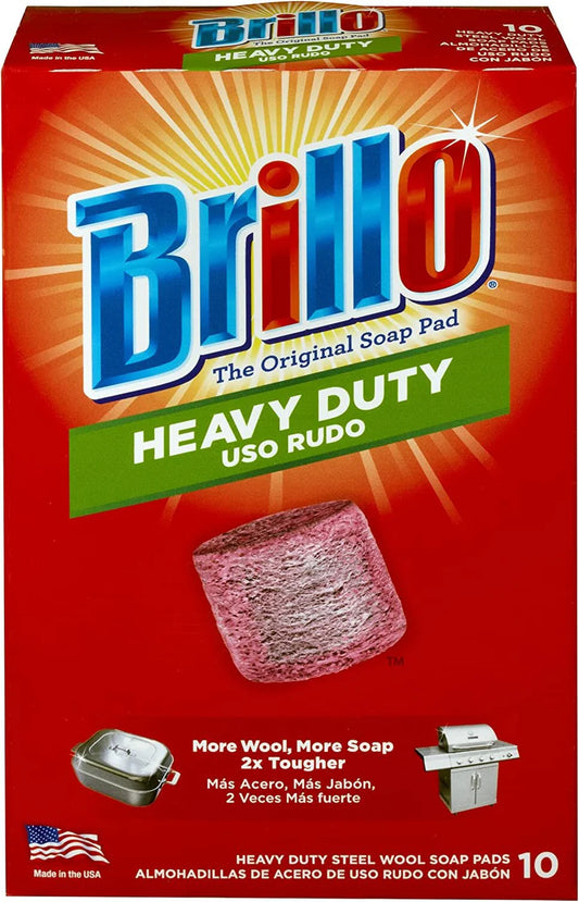 Brillo HD Steel Wool Soap Pads Red - 10ct