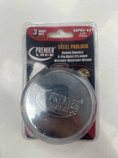 Steel padlock