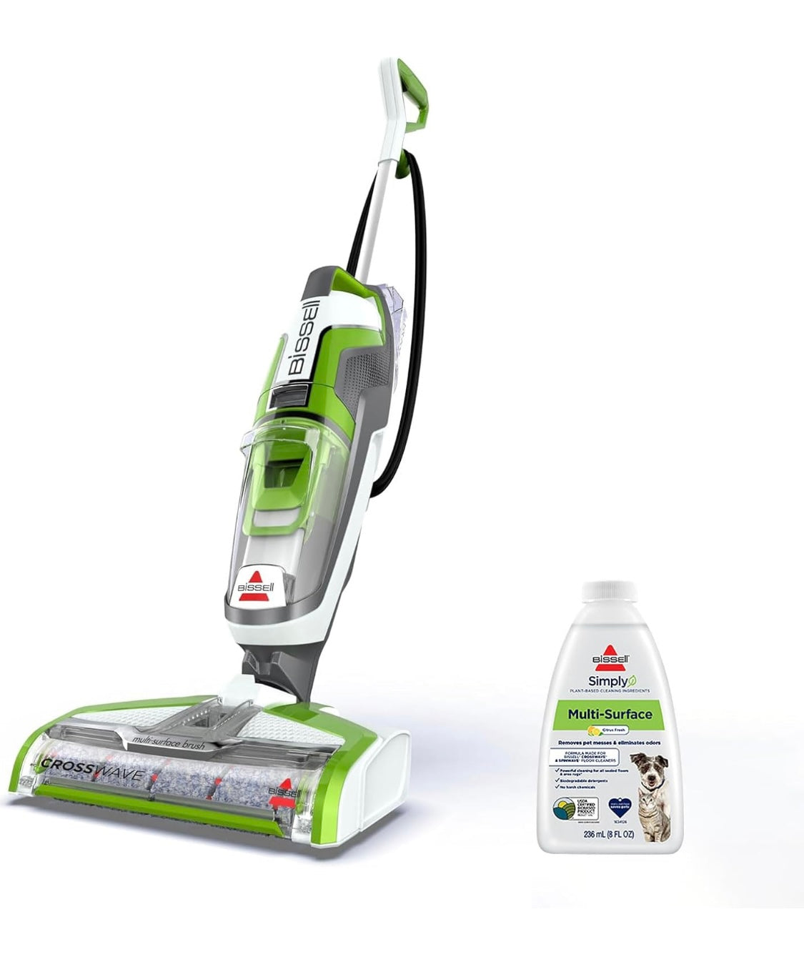 BISSELL Crosswave Turbo Vacuum Mop All in One Wet and Dry Vac Combo Hard Floor & Area Rug Cleaner, 3888A