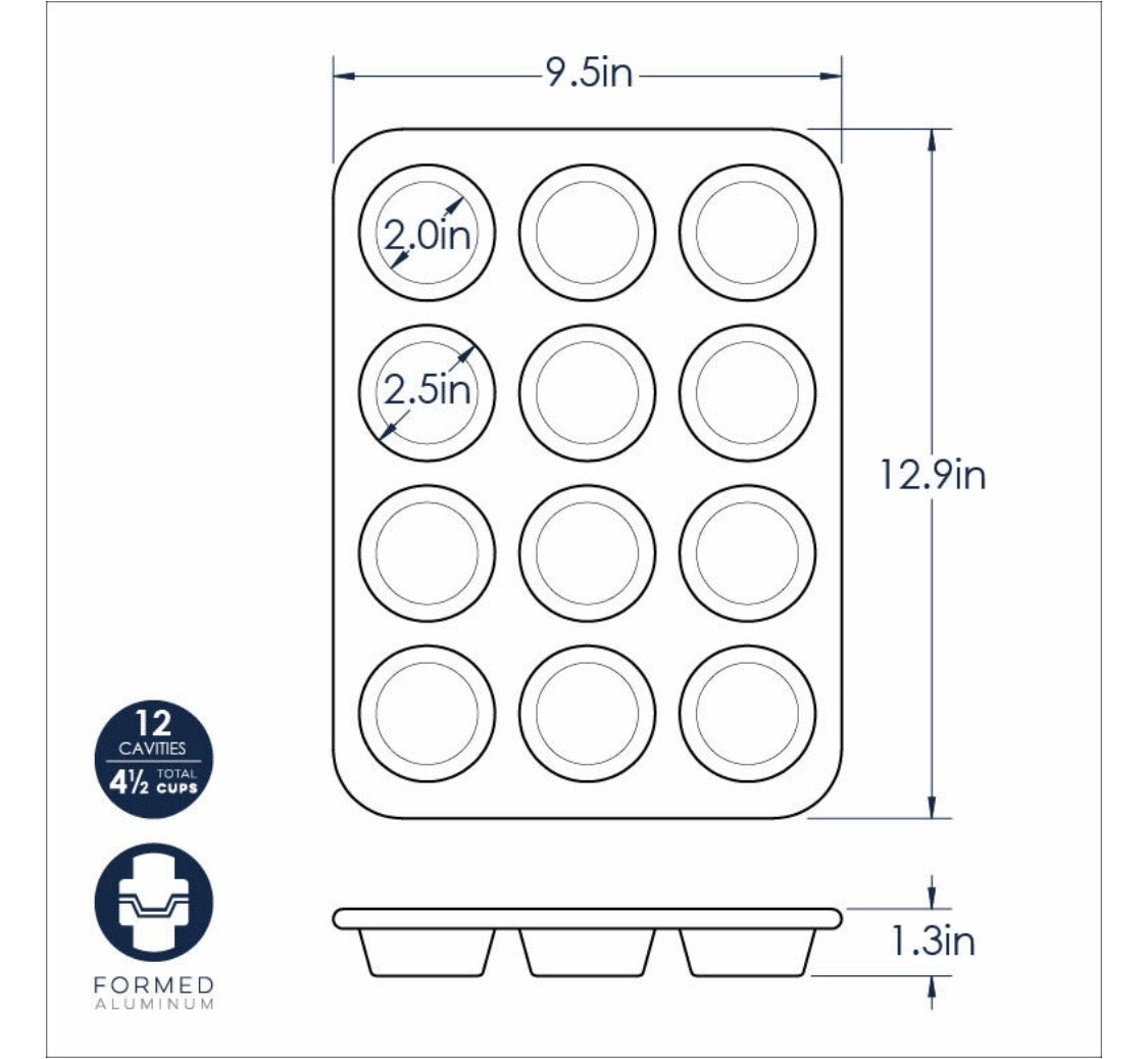 Naturals® 12 Cavity Muffin Pan
