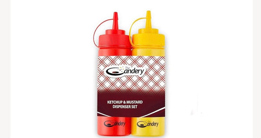 LHU - Hot Dog Accessories Set, Ketchup and Mustard Squeeze Bottles