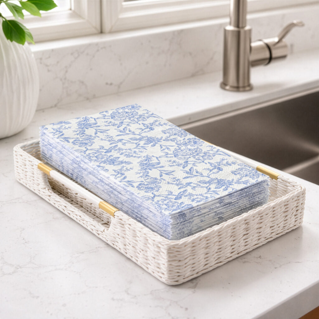 Toile Print Guest Towel Napkins (20 count)