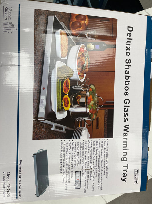 Large glass 24"x20" Classic Kitchen warming tray