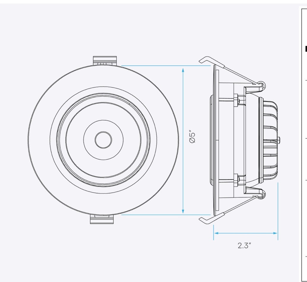 4" GIMBAL ROUND CANLESS SPOTLIGHT - 5CCT SELECTABLE WHITE FINISH LR23304