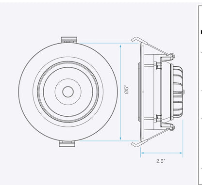 4" GIMBAL ROUND CANLESS SPOTLIGHT - 5CCT SELECTABLE WHITE FINISH LR23304