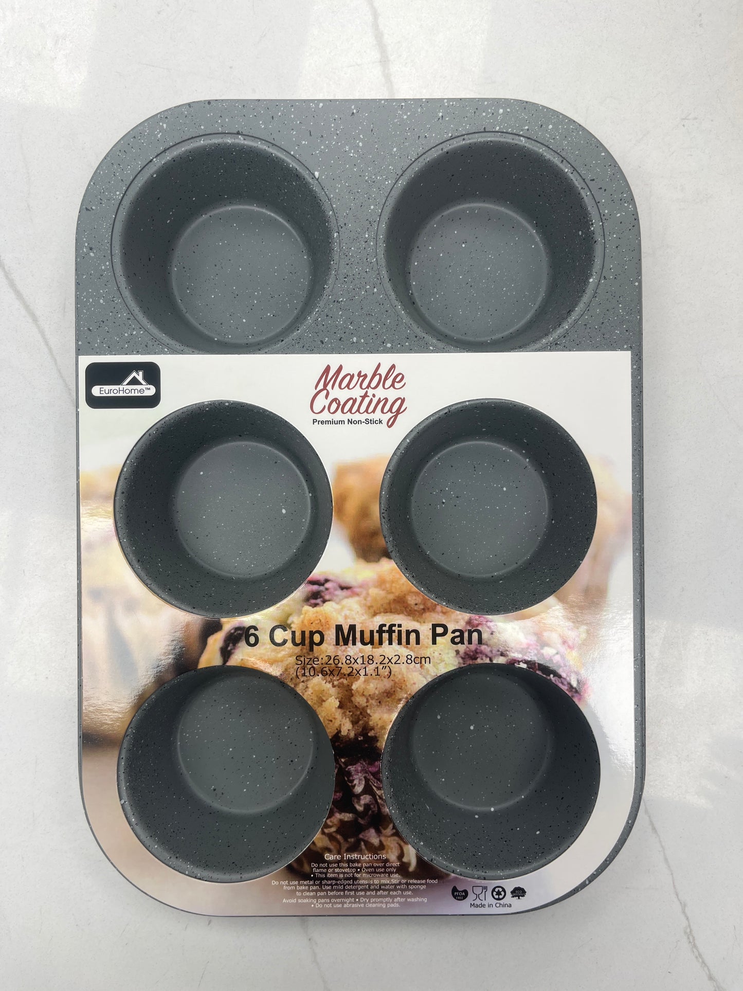 6 Cop Muffin Pan Marble