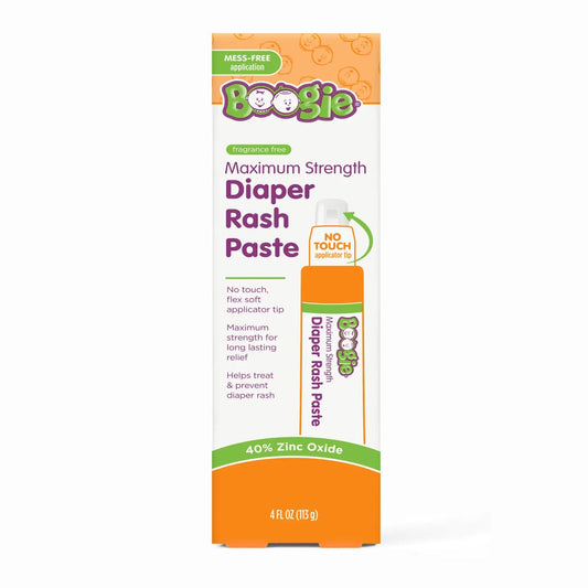 Boogie Maximum Strength Diaper Rash Cream, Fragrance-Free, 4 fl oz with Spatula Applicator