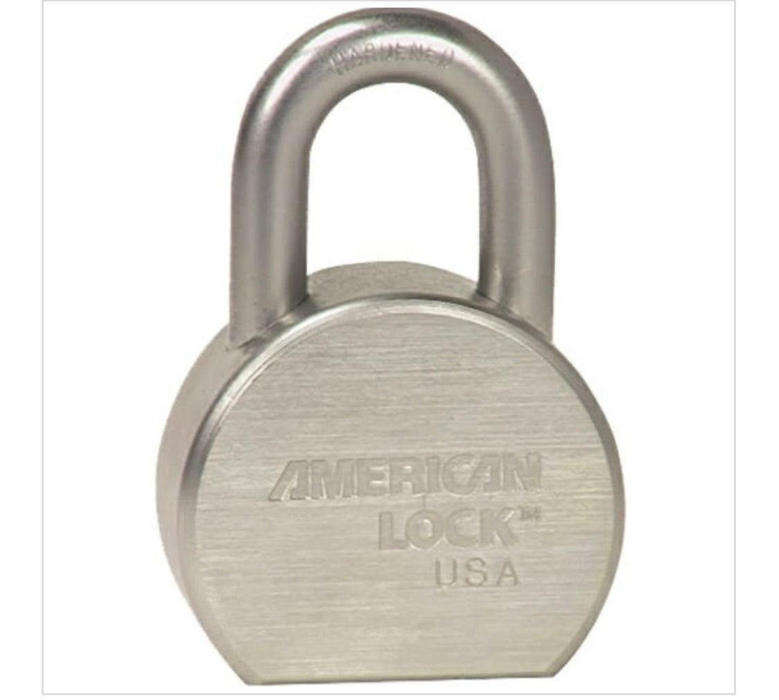 AMERICAN PADLOCK-KEYED ALIKE # 26868 -2.5″ w-1-1/16″- SHANK