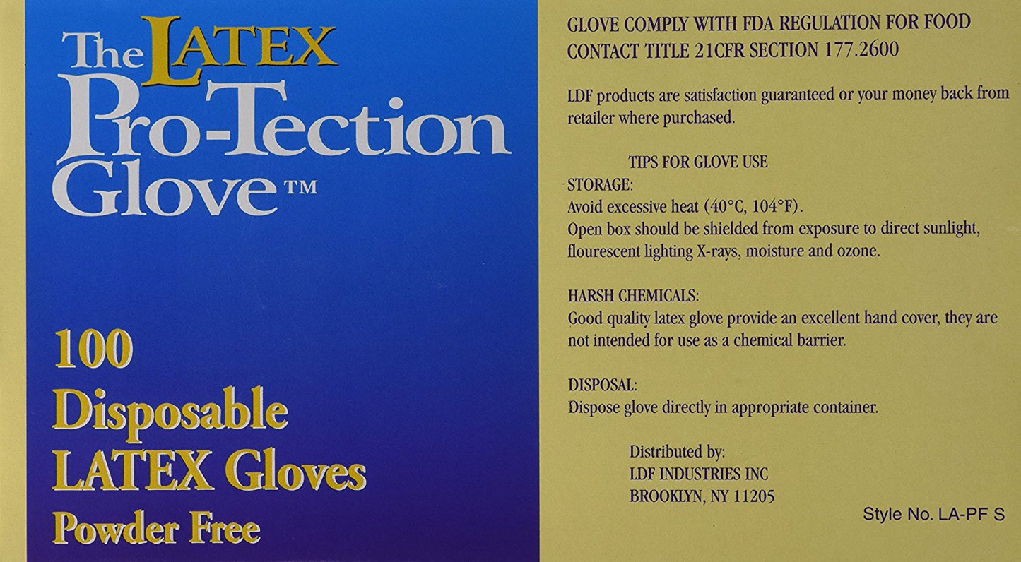 Latex gloves size small