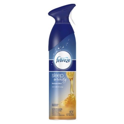 Febreze spray, warm milk and honey