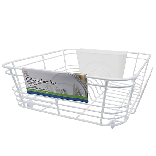 2-Piece Dish Drainer White