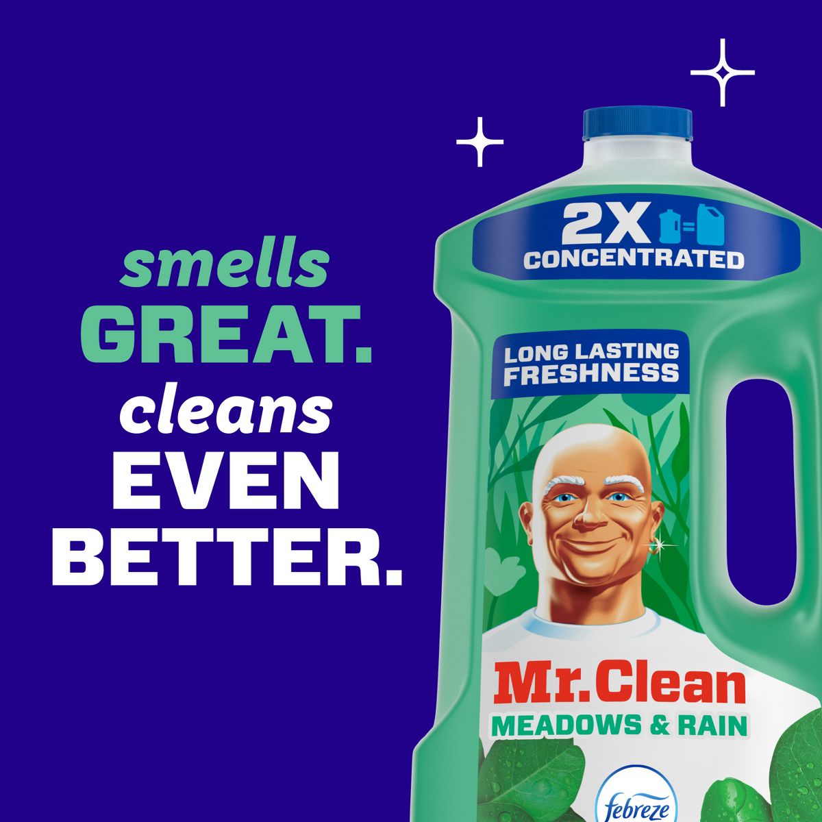 Mr. Clean Meadows & Rain All-Purpose Floor Cleaning Liquid - 64 fl oz: Liquid, Multipurpose, All-Purpose Cleaners