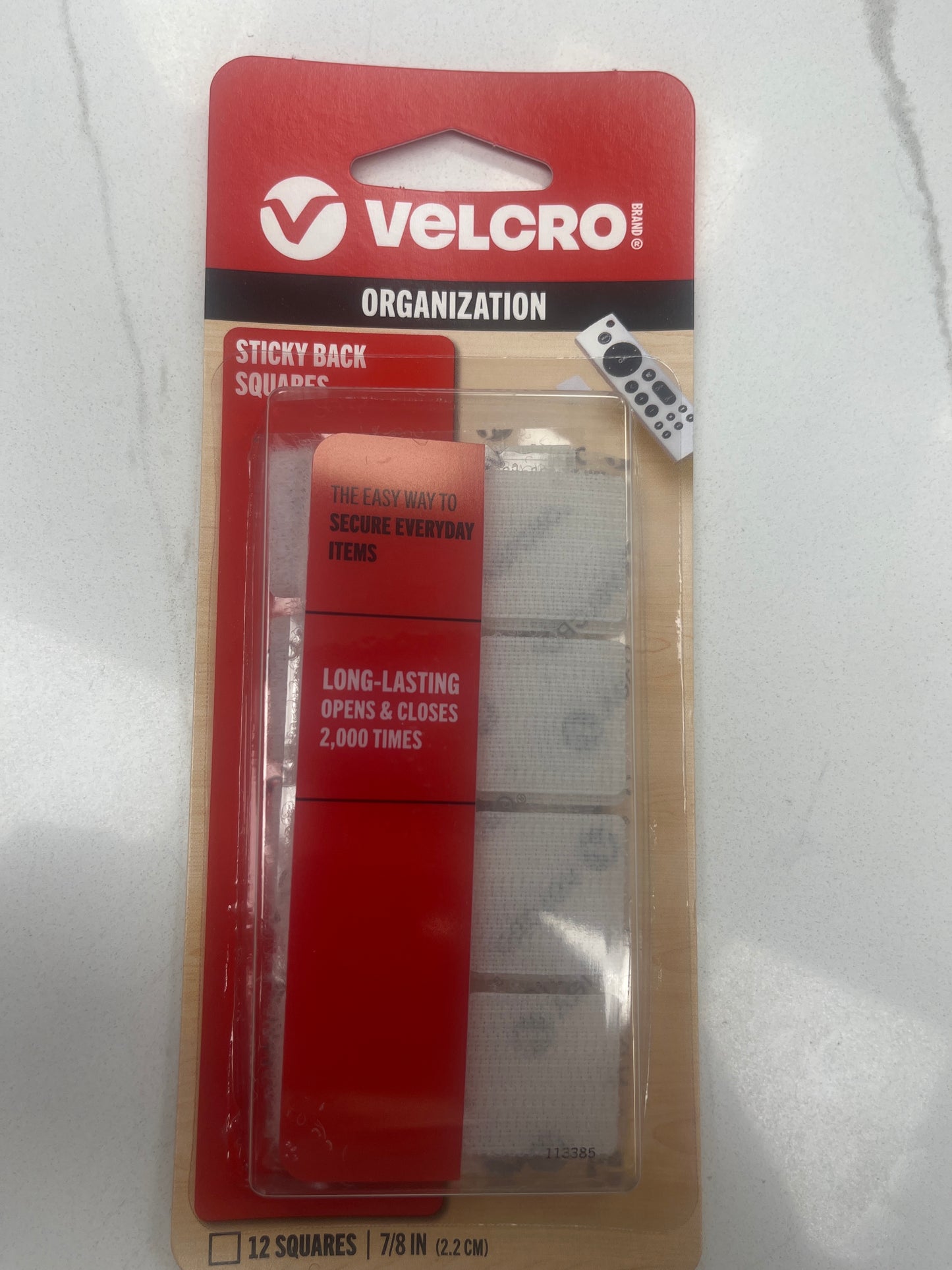 Velcro Sticky SQ 7/8"White