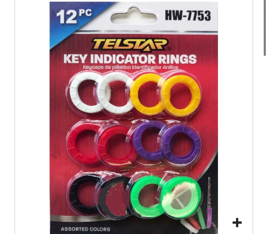 KEY RING COLORED INDICATORS- 12 pcs