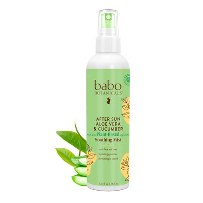Babo Botanicals After Sun Aloe Vera And Cucumber Soothing Mist, 5.5 Oz..