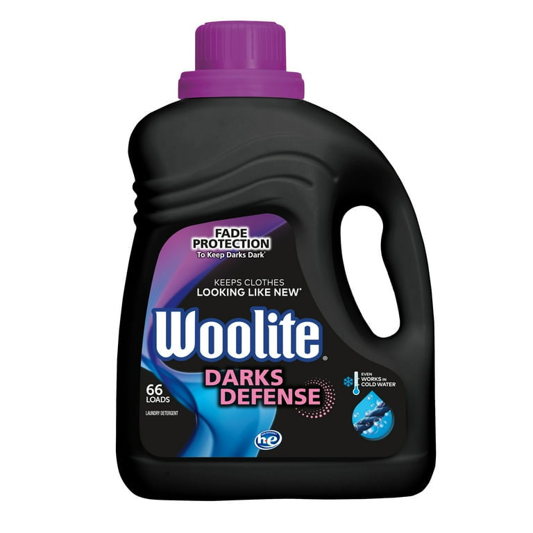 Woolite Darks Defense Liquid Laundry Detergent – Protects Dark Clothes from Fading, 66 Loads, 100oz