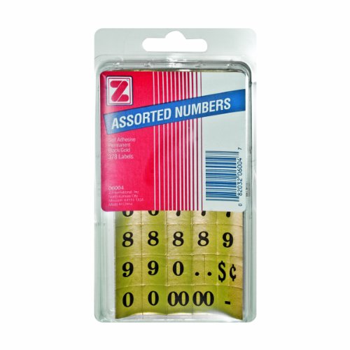 378 Lables Assorted Numbers