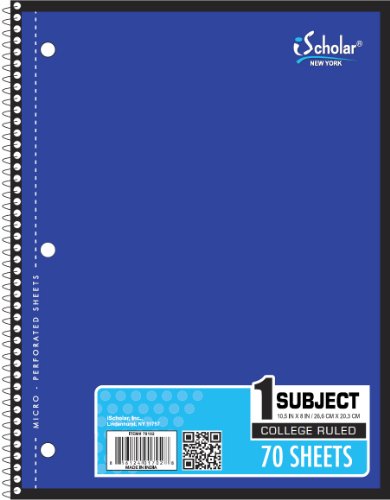 1 Subject College Ruled Notebook