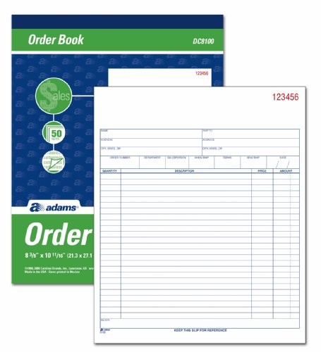 Order Book 8 3/8"x10 11/16"
