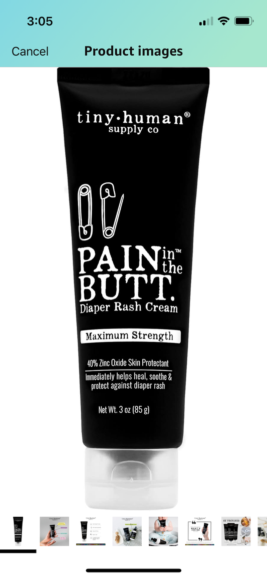 Tiny human pain in the butt diaper rash
