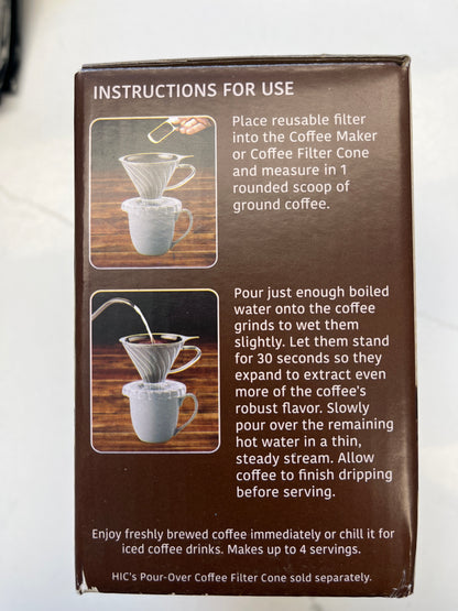 Stainless steel 18/8 Pour over coffee filter